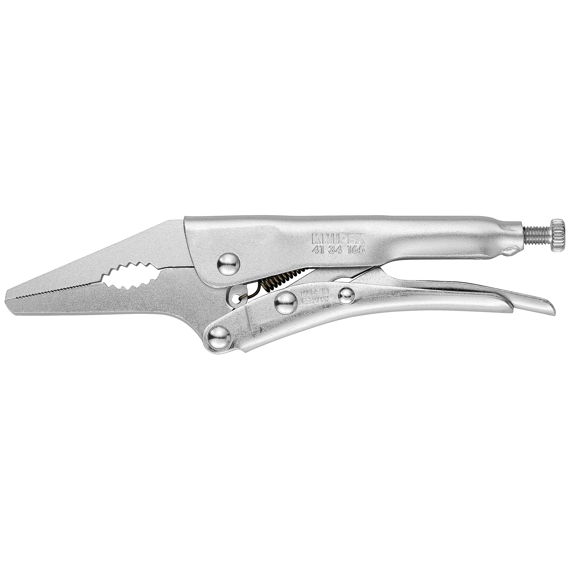 KNIPEX, Long Nose Grip Pliers, Serrated, 6.5in., Pieces (qty.) 1 Material Steel, Jaw Capacity 0.938 in, Model# 41 34 165